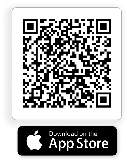 FotoCube iOS QR code and App Store download badge